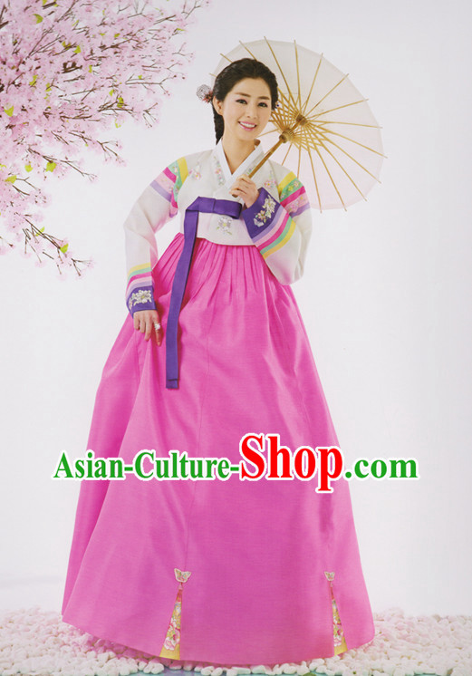Korean Beautiful Wife Traditional Dresses Hanbok Clothes Complete Set