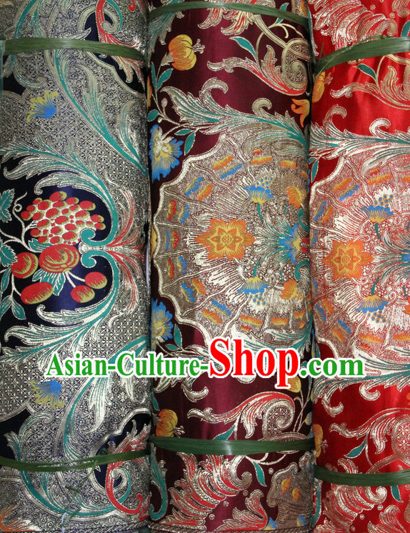 Tibetan Brocade Embroidered Fabric Dress Material