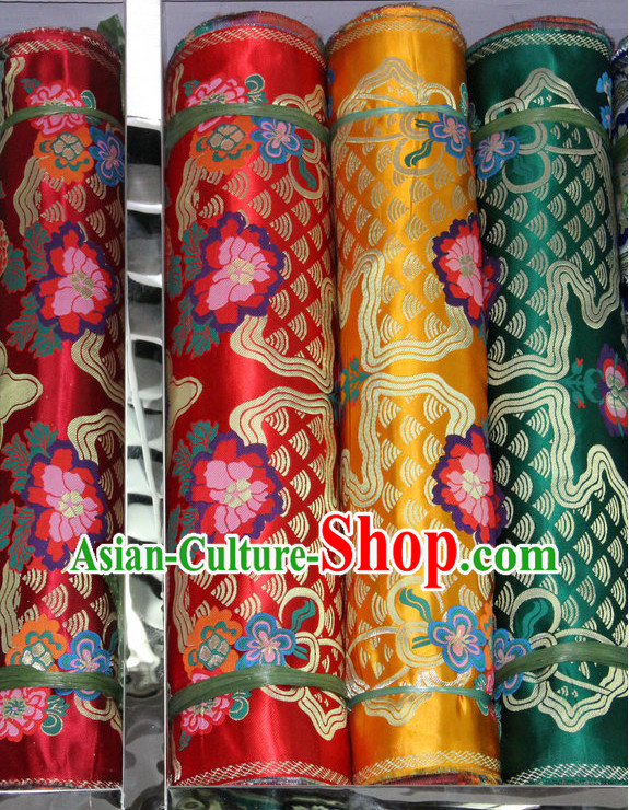 Tibetan Brocade Embroidered Fabric Sewing Material