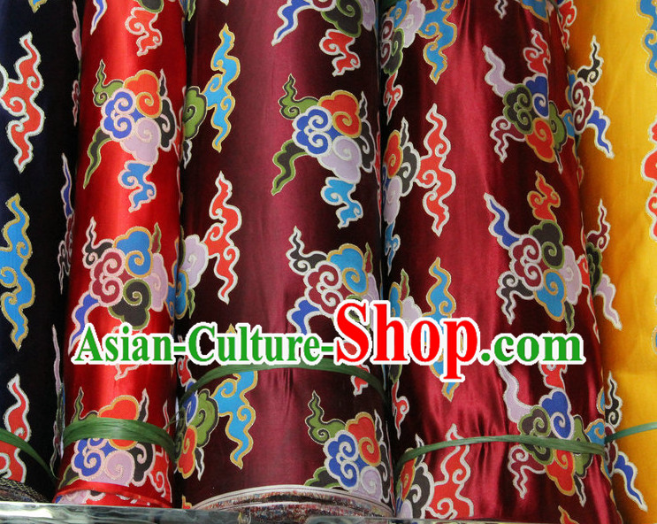 China Tibetan Brocade Embroidered Fabric Sewing Material