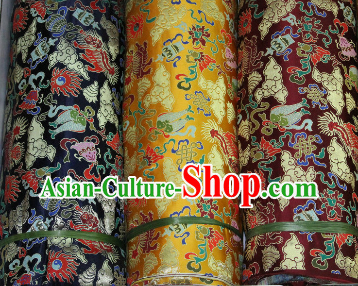 Asian Tibetan Brocades Embroidered Fabric Sewing Material