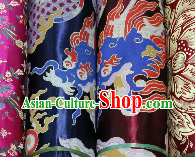 Asian Tibetan Brocade Embroidered Fabric Sewing Material