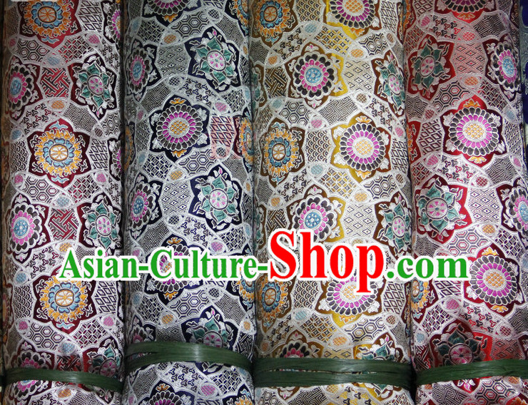 Asian Tibetan Brocade Embroidered Fabric Upholstery Material