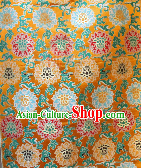 Asian Tibetan Brocade Embroidered Fabric Upholstery Material