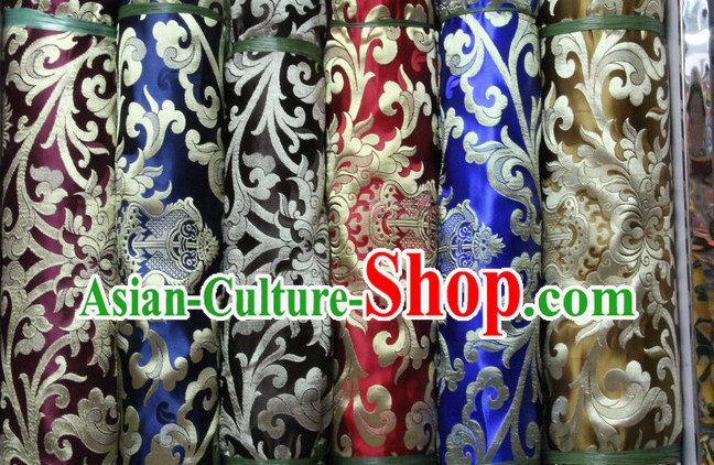 Chinese Tibetan Brocade Upholstery Material Embroidered Fabric Dress Material