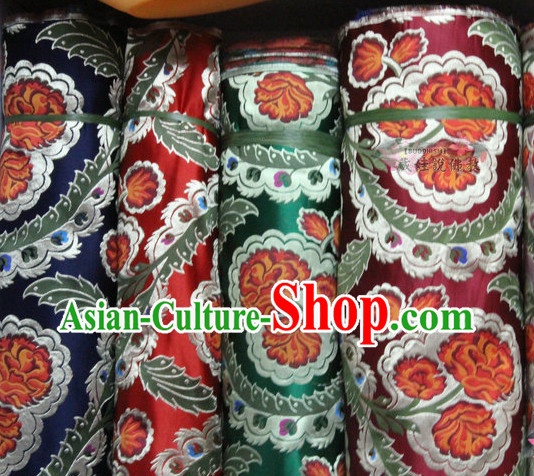 Chinese Brocade Upholstery Embroidered Fabric Dress Material