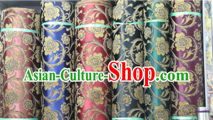 Chinese Traditional Brocade Upholstery Embroidered Fabric Dress Material