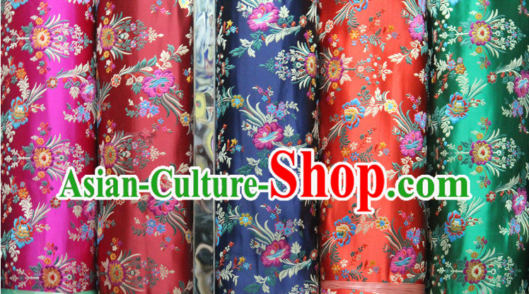 Chinese Traditional Silk Brocade Embroidered Fabric Dress Material