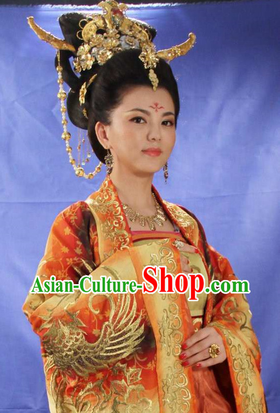 Chinese Tang Dynasty Female Emperor Wu Zetian Hair Accessories Set