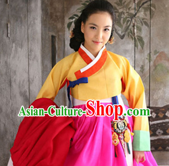 Korean Traditional Clothing Ladies Plus Size Dress Fashion Clothes Complete Set