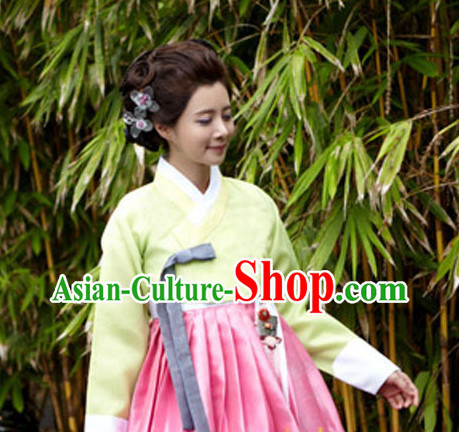 Korean Traditional Dress Lady Plus Size Dancing Clothing Complete Set