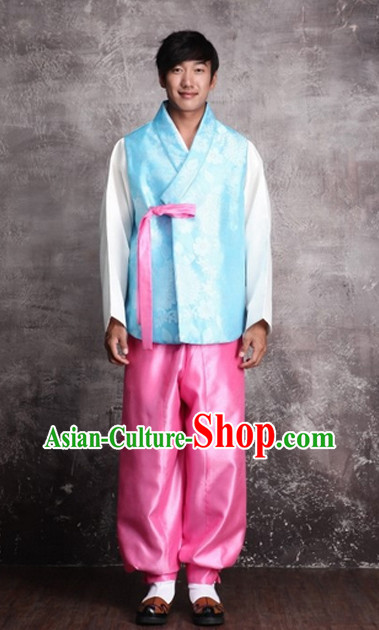 Traditional Korean Bridegrooms National Costumes Complete Set
