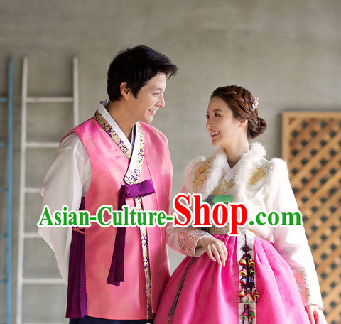 Korean Winter Couple National Costumes Traditional Costumes online Shopping