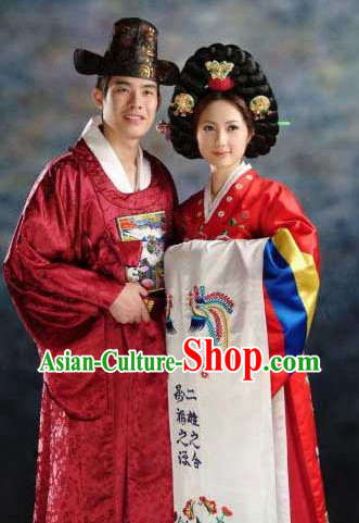 Korean Emperor and Empress National Costumes 2 Sets