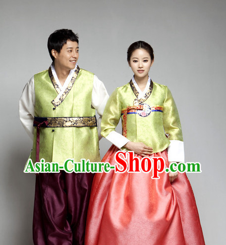 Korean Plus Size Clothing Fashion Clothes Dance Attire Dance Gear Hanbok 2 Sets