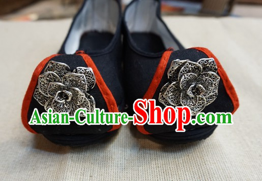 Chinese Tradiitonal Handmade Flower Style Shoes