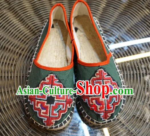 Chinese Ancient Style Handmade Fabric Shoes