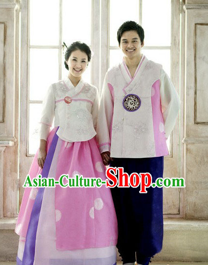 Korean Traditional Hanbok Clothing 2 Sets