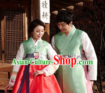 Korean Couple Traditional Dresses 2 Sets