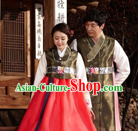 Korean Couple Traditional Dresses 2 Sets