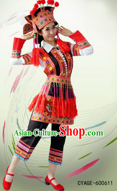 Chinese Costumes Ethnic Dance Costume Complete Set for Women