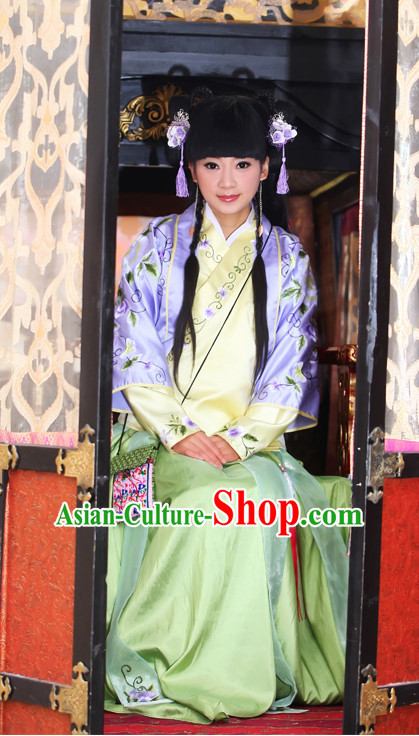 Ancient Chinese Descendants of Royal Families Costume Noble Birth Women Costumes Complete Set