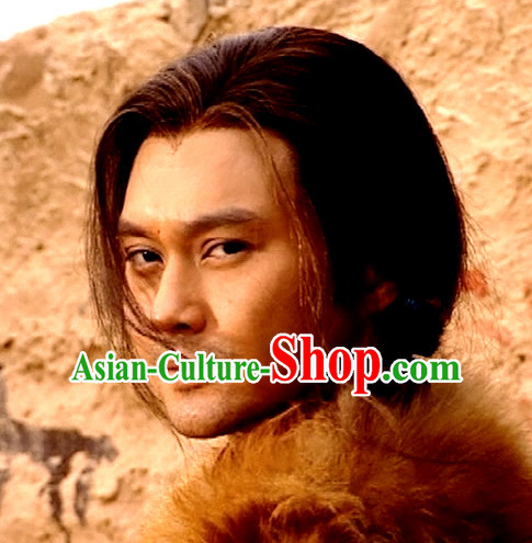 Zhong Hanliang Yi Shuihan Asian Chinese Ancient Traditional Curly Long Wig for Men