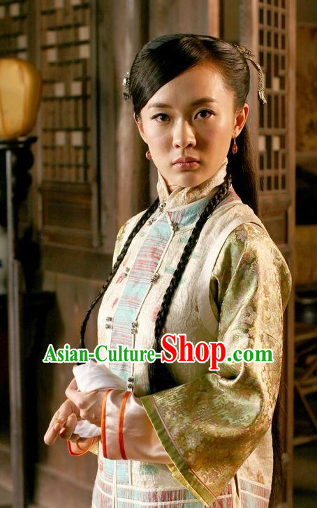 Asian Chinese Ancient Traditional Long Wigs and Hair Accessories for Women