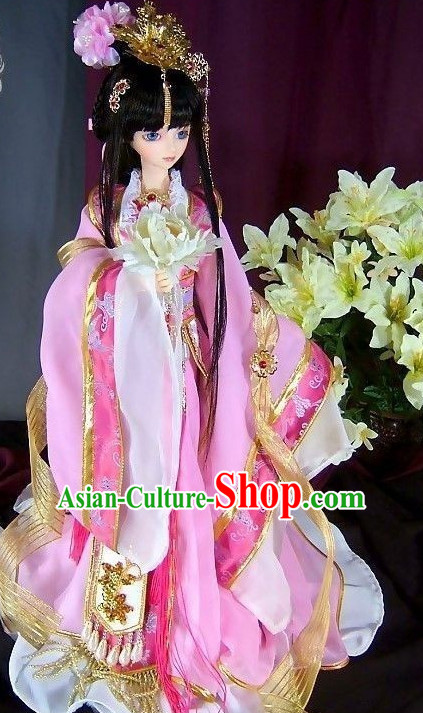 Asian Fashion Princess Traditional Clothes and Headwear Complete Set