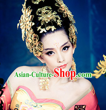 Chinese Traditional Wedding Hair Accessories Fascinators and Earrings