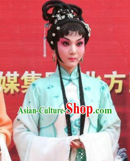 Chinese Traditional Handmade Black Long Wig