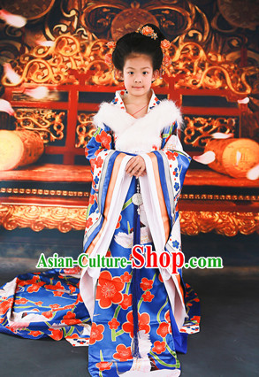 Asian Traditional Empress Costumes and Headpieces for Kids