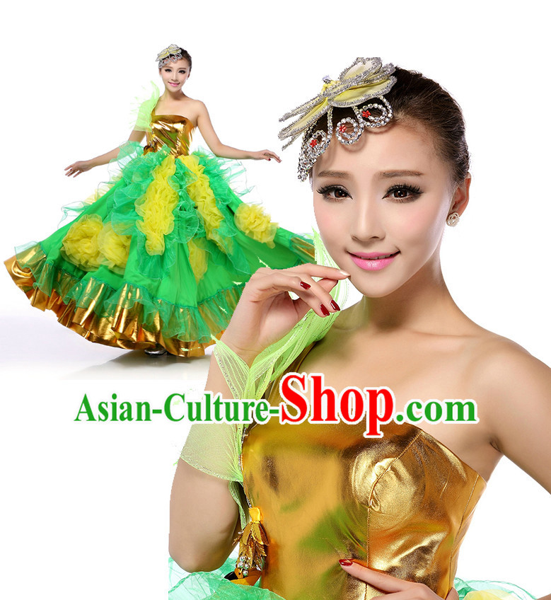Chinese Stage Costumes Dance Stores Dance Gear Dance Attire and Hair Accessories