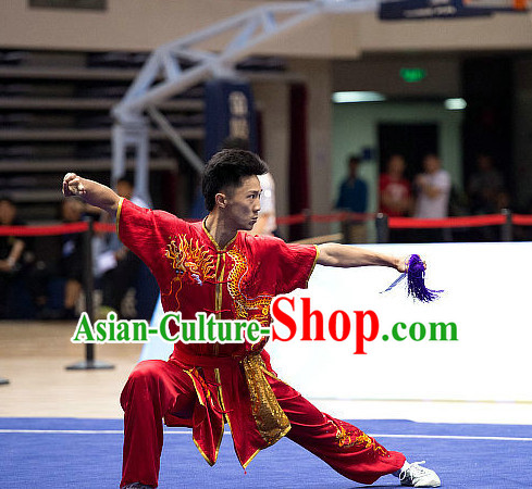 Top Embroidered Dragon Martial Arts Uniform Supplies Kung Fu Southern Swords Broadswords Championship Competition Superhero Uniforms for Men