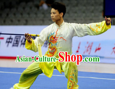 Top Tai Chi Costumes Taijiquan Costume Aikido Chikung Tichi Uniforms Quigong Uniform Thaichi Martial Art Qi Gong Combat Clothing Competition Uniforms