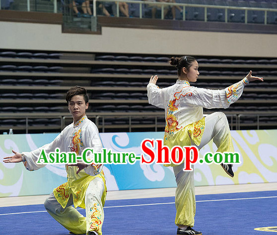 Top Color Transition Tai Chi Costumes Taijiquan Costume Aikido Chikung Tichi Uniforms Quigong Uniform Thaichi Martial Art Qi Gong Combat Clothing Competition Uniforms for Women or Men