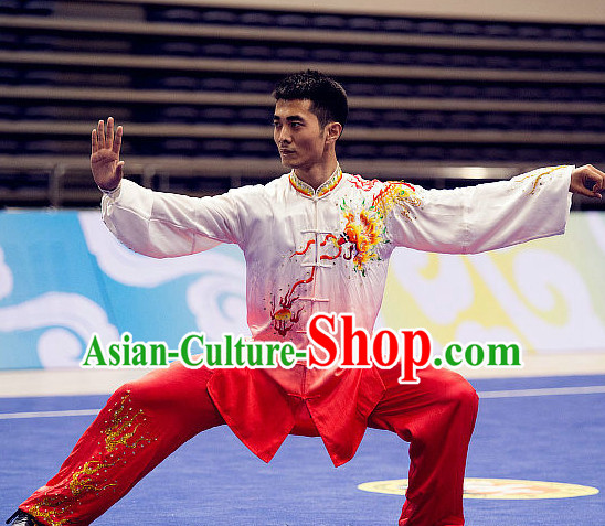 Top Embroidered Tai Chi Sword Championship Costumes Taijiquan Costume Aikido Chikung Tichi Swords Uniforms Quigong Uniform Thaichi Martial Arts Qi Gong Combat Clothing Competition Uniforms