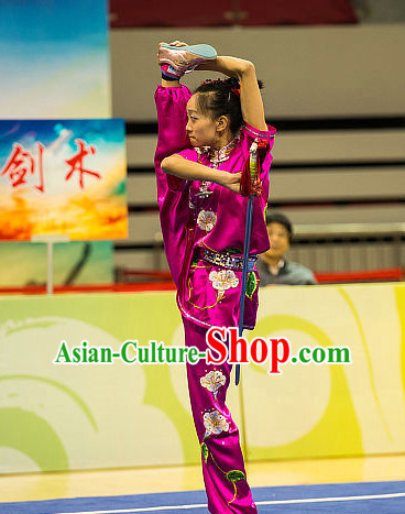 Top Chinese Kung Fu Sword Uniforms Kungfu Uniform Martial Arts Competition Costumes for Women