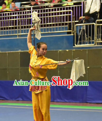 Top Chinese Kung Fu Sword Uniforms Kungfu Uniform Martial Arts Competition Costumes for Women