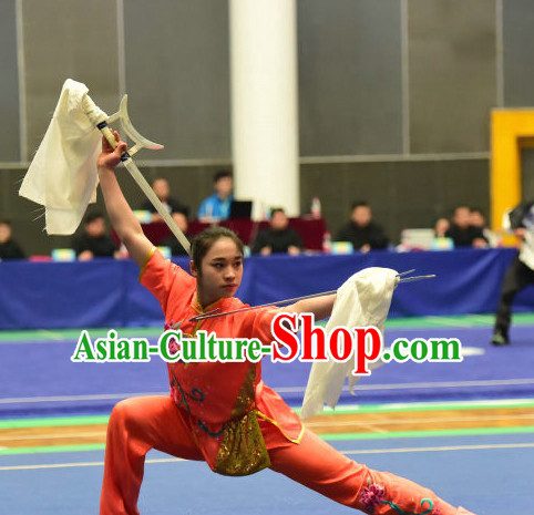 Top Chinese Kung Fu Sword Uniforms Kungfu Uniform Martial Arts Competition Costumes for Women