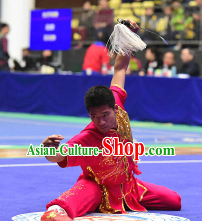Top Chinese Wushu Kung Fu Sword Uniforms Kungfu Uniform Martial Arts Competition Costumes for Men