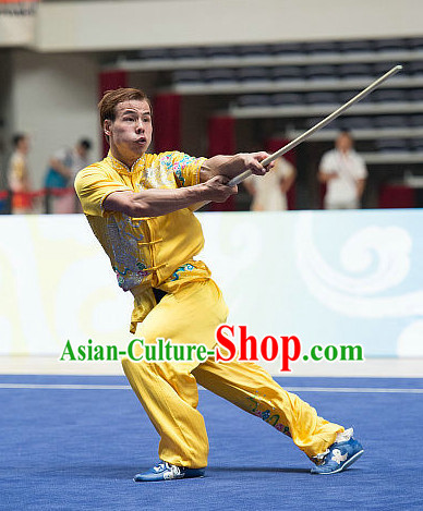 Top Chinese Kung Fu Swords Uniform Competition Costumes for Men