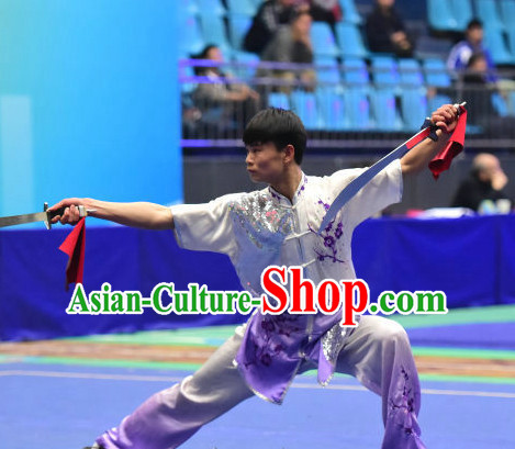 Top Chinese Kungfu Double Forks Kung Fu Costume Kung Fu Combat Costumes Wing Chun Karate Uniform Kung Fu Competition Suit Martial Arts Costumes for Men