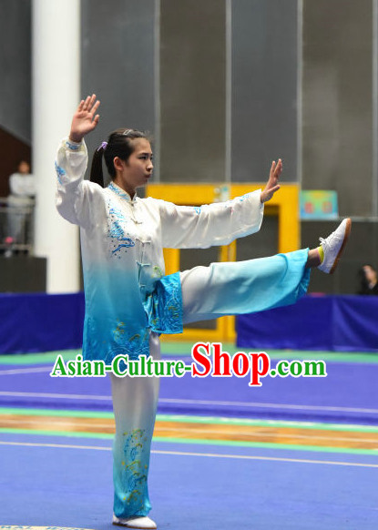 Top Colour Transition Tai Chi Taijiquan Aikido Chikung Tichi Quigong Chigong Thaichi Pants Tai Chi Fan Tai Chi Quan Onitsuka Tiger Tai Chi Competition Costumes Uniforms