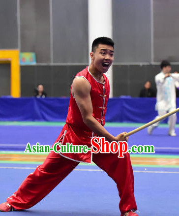 Top Chinese Kung Fu Stick Wooden Dummy Hung Gar Taekwondo Gear Taekwondo Equipment Kung Fu Moves Chinese Kungfu Costume Wing Chun Costumes Competition Uniforms