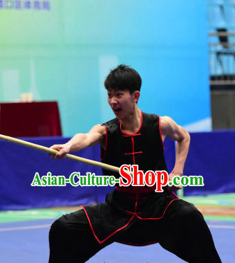 Top Chinese Kung Fu Stick Wooden Dummy Hung Gar Taekwondo Gear Taekwondo Equipment Kung Fu Moves Chinese Kungfu Costume Wing Chun Costumes Competition Uniforms