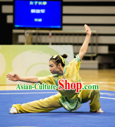 Top Chinese Martial Arts Competition Uniform Kung Fu Suit Gongfu Uniforms for Women