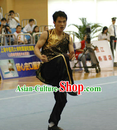 Top Black Chinese Southern Fist Kung Fu Uniform Martial Arts Uniforms Kungfu Suits Competition Costumes Complete Set