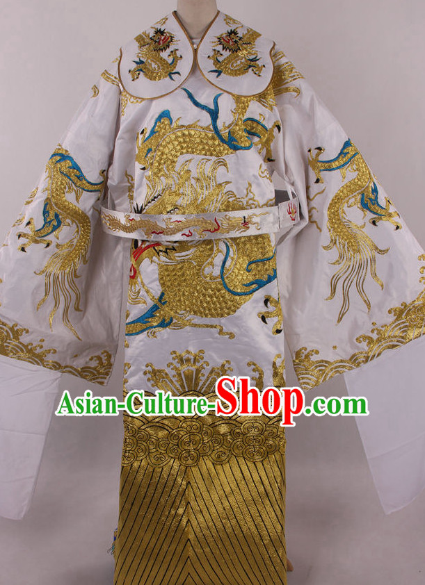 Chinese Beijing Opera Peking Opera Da Kao Long Dragon Robe Costumes Complete Set for Men