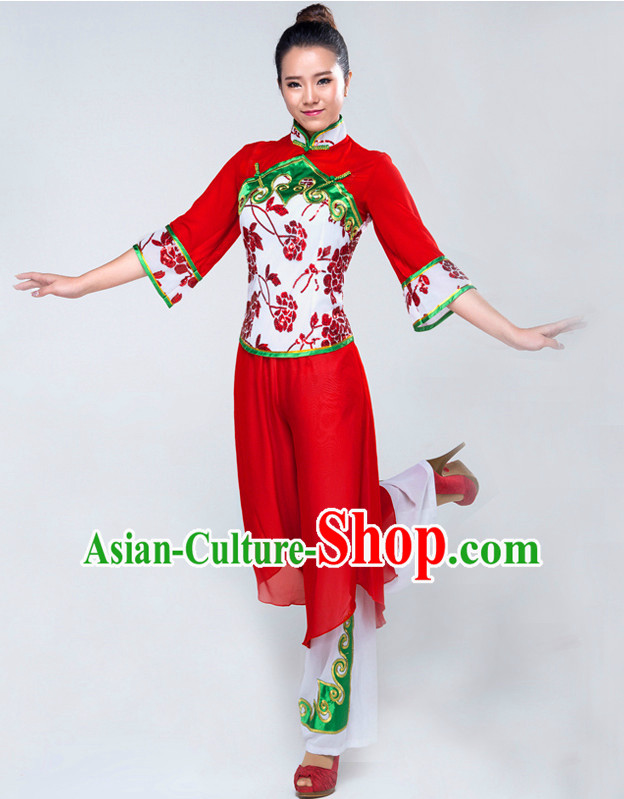 Traditional Chinese Han Ethnic Dance Costume Complete Set for Women